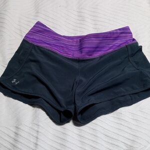 Under Armour Women's Athletic Shorts in Black and Purple